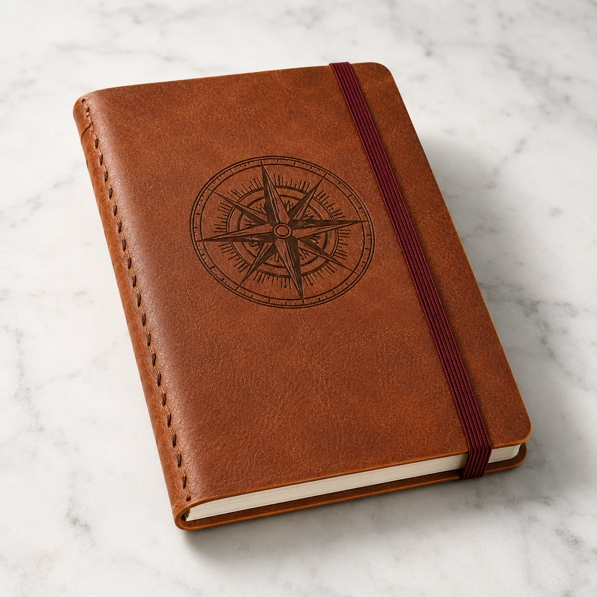 Carnet cuir — gravure laser