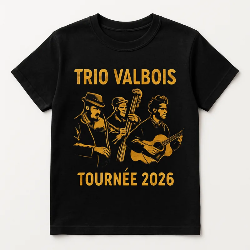 T-shirt DTF artwork Trio Valbois concert
