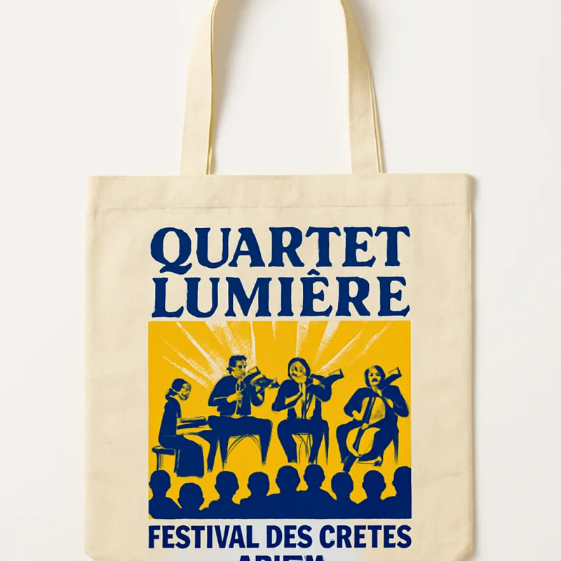 Tote bag DTF pochette album Quartet Lumière