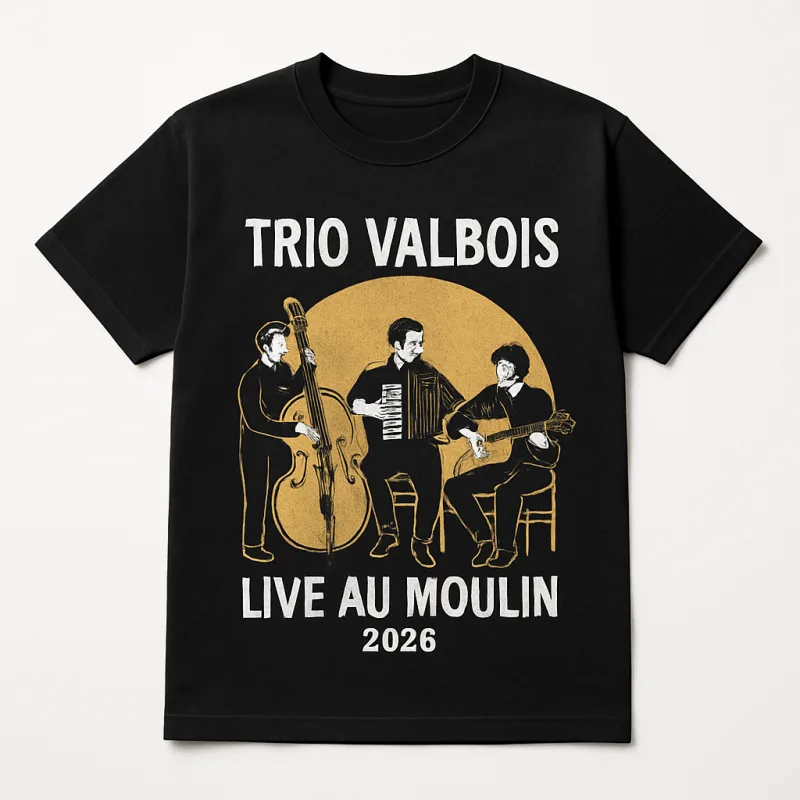 T-shirt sérigraphie concert Trio Valbois