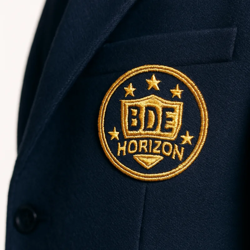Polo brodé badge BDE Horizon or