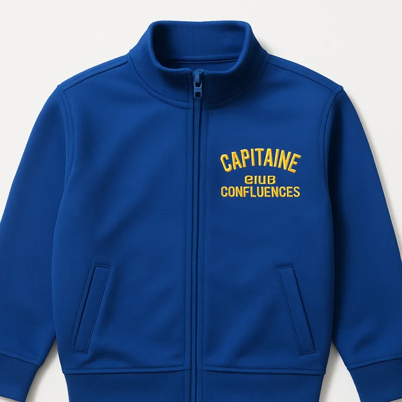 Sweat brodé association Éclairs navy