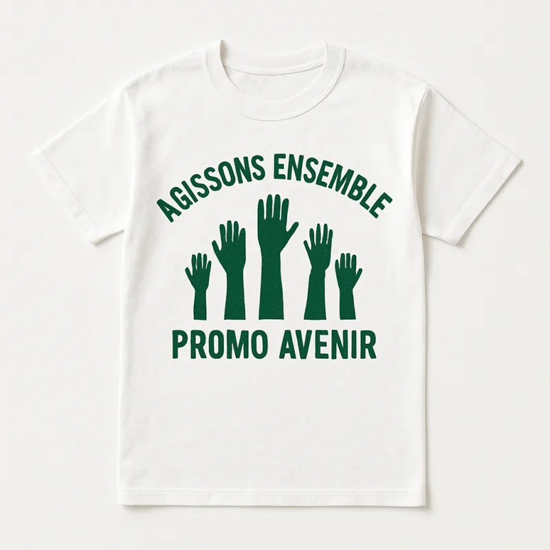 T-shirt sérigraphie solidarité collecte