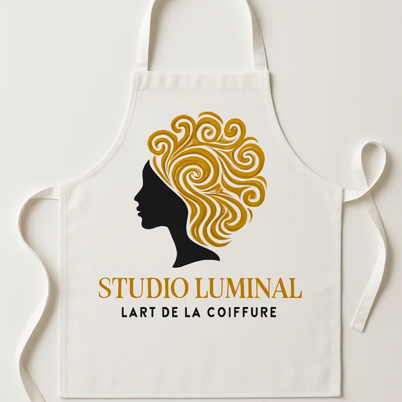 Tablier DTF art de la coiffure or