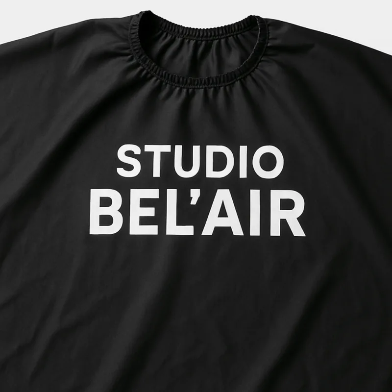 Tablier sérigraphié logo noir barbier