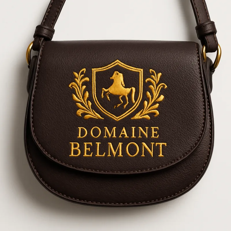 Sacoche selle brodée blason