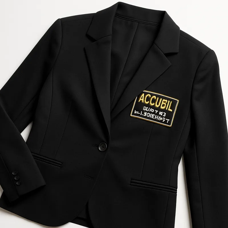 Veste hôtesse brodée salon du bâtiment