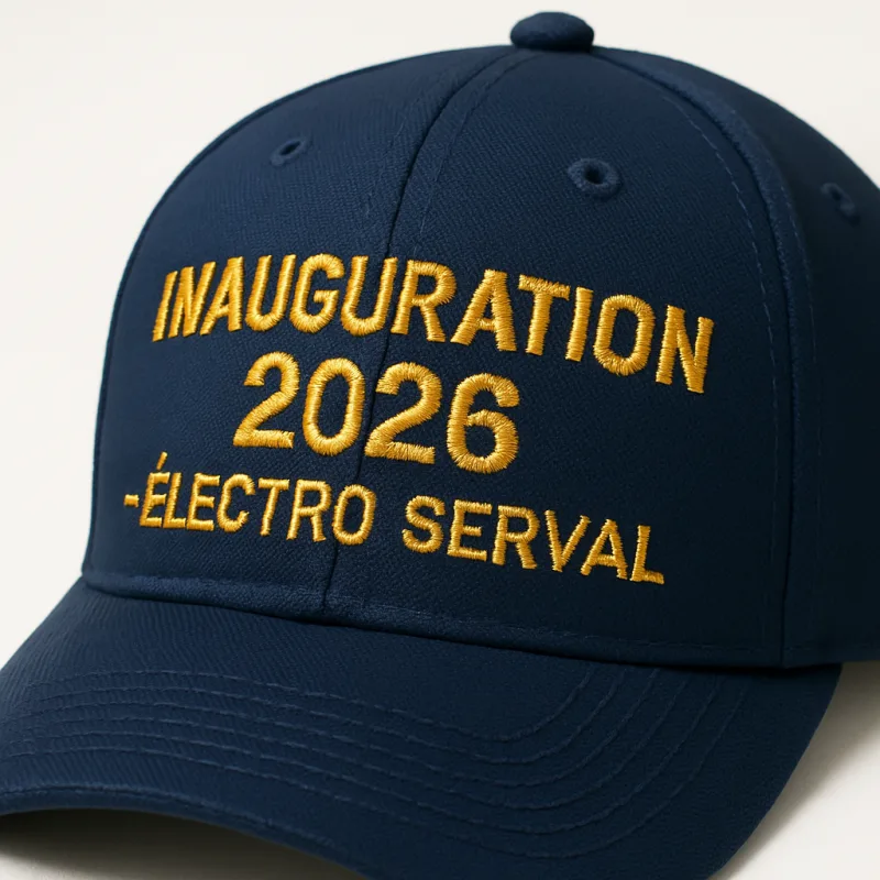 Casquette brodée inauguration Électro Serval