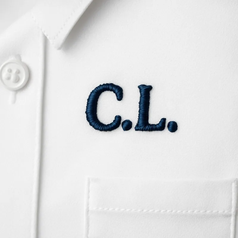 Chemise brodée initiales sommelier