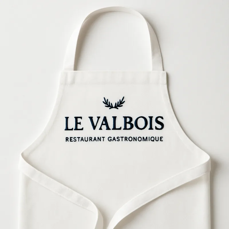 Tablier chef brodé restaurant gastronomique