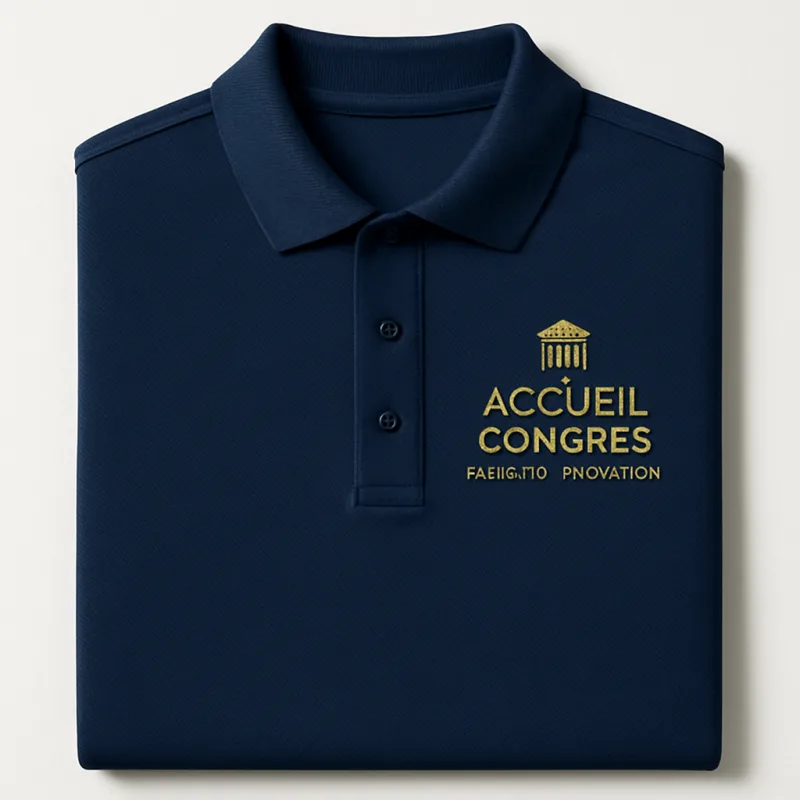 Polo accueil brodé congrès Périgord