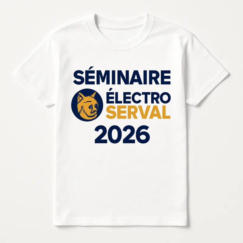 T-shirt DTF séminaire Électro Serval 2026