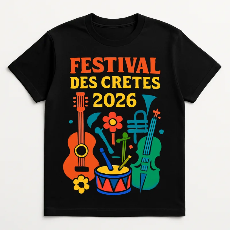 T-shirt DTF festival des crêtes 2026