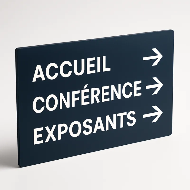 Signalétique UV directionnelle événement