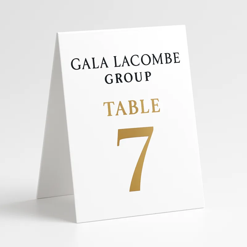 Carton de table UV gala Lacombe Group