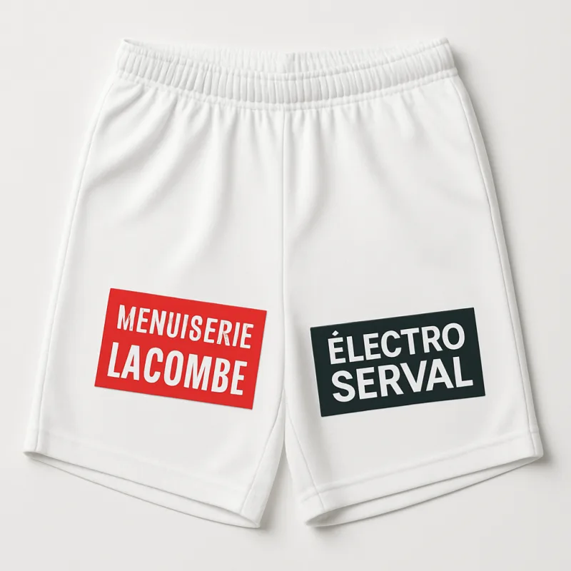 Short entraînement logos DTF