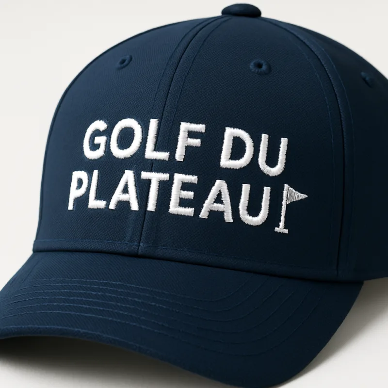 Casquette golf brodée badge club