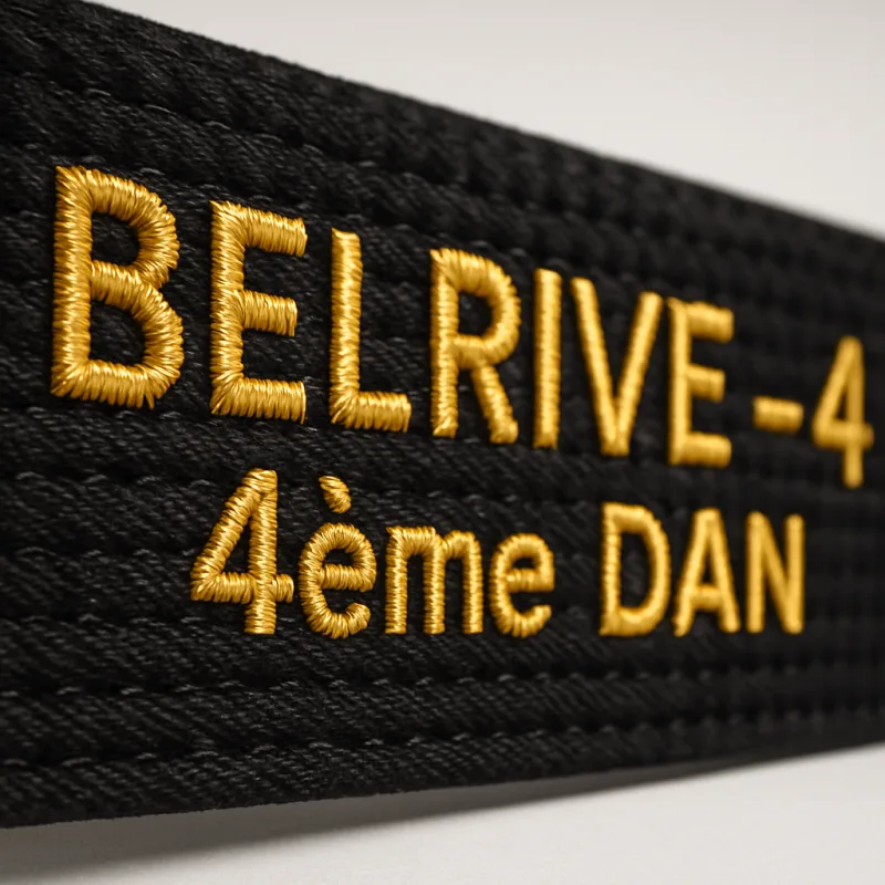 Ceinture judo brodée grade dan