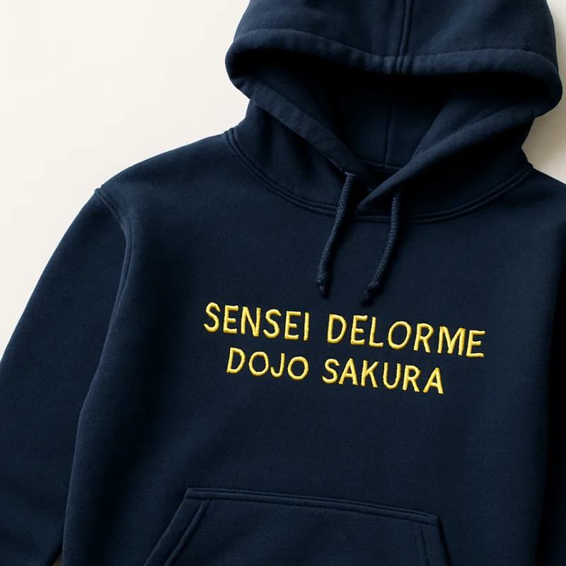 Hoodie brodé nom sensei