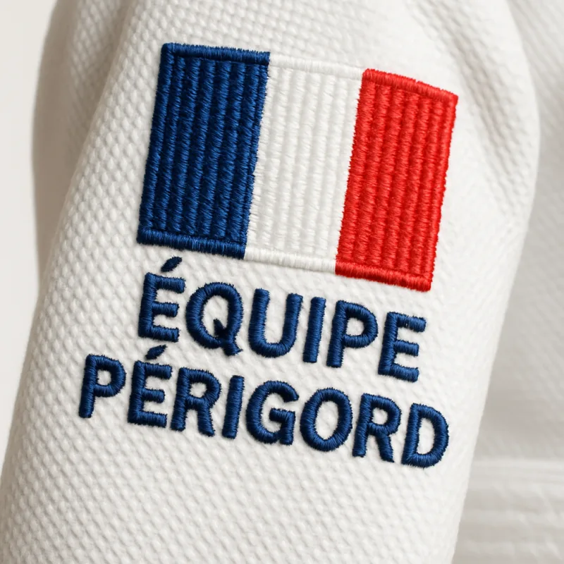 Judogi brodé drapeau équipe régionale