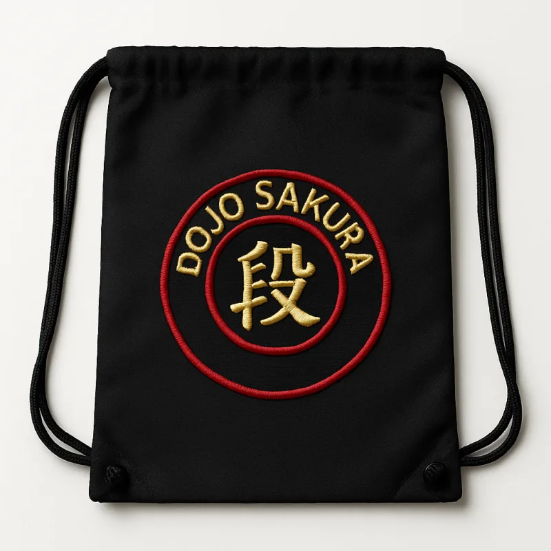 Sac cordon brodé badge judo