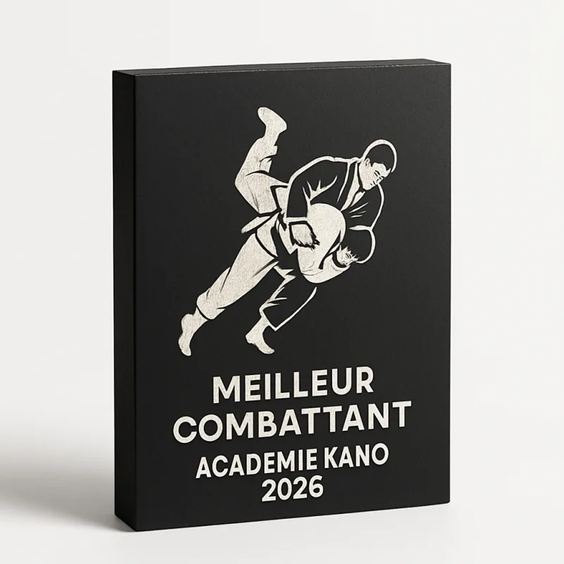 Plaque MDF gravée meilleur combattant