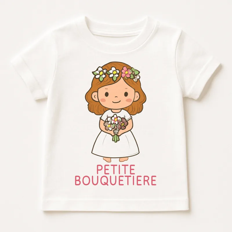 T-shirt enfant DTF petite bouquetière