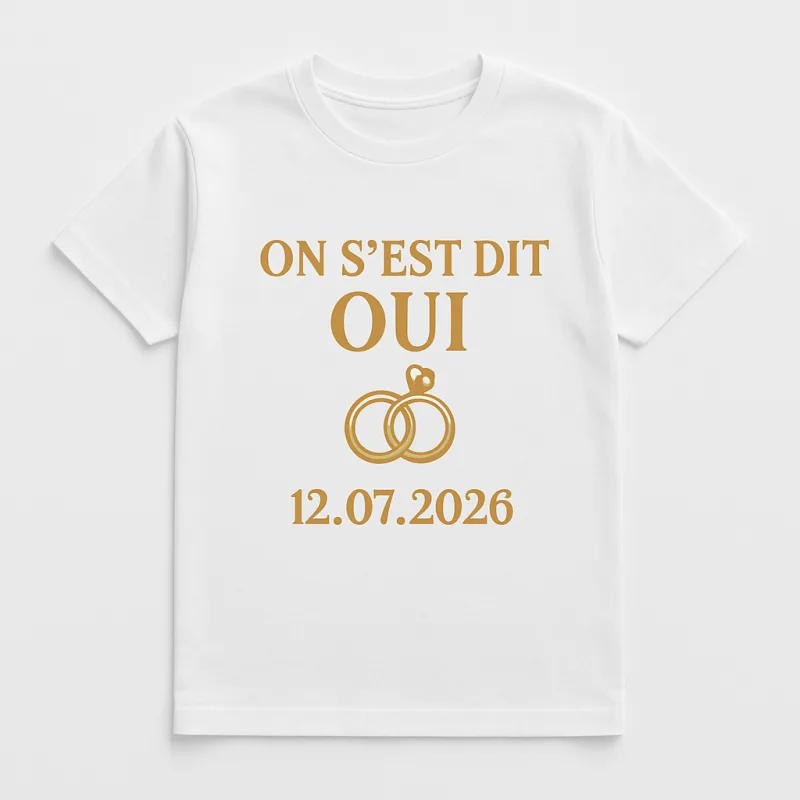 T-shirt DTF on s'est dit oui 2026