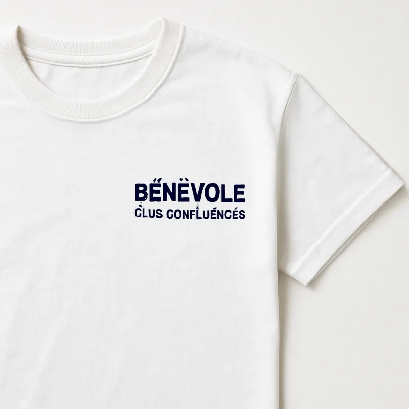 T-shirt bénévole brodé club confluences
