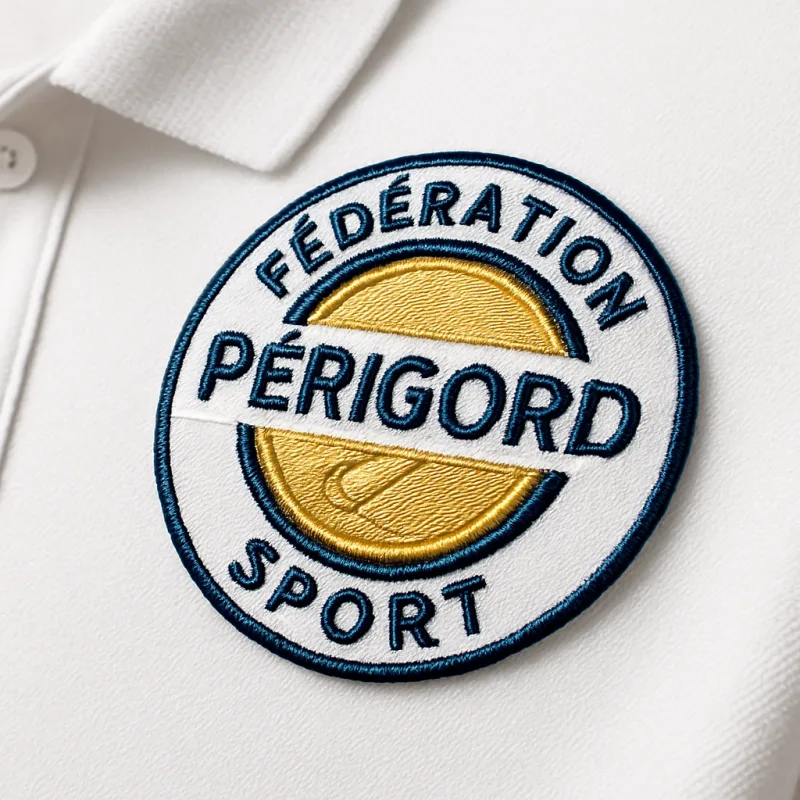 Polo brodé badge fédération périgord