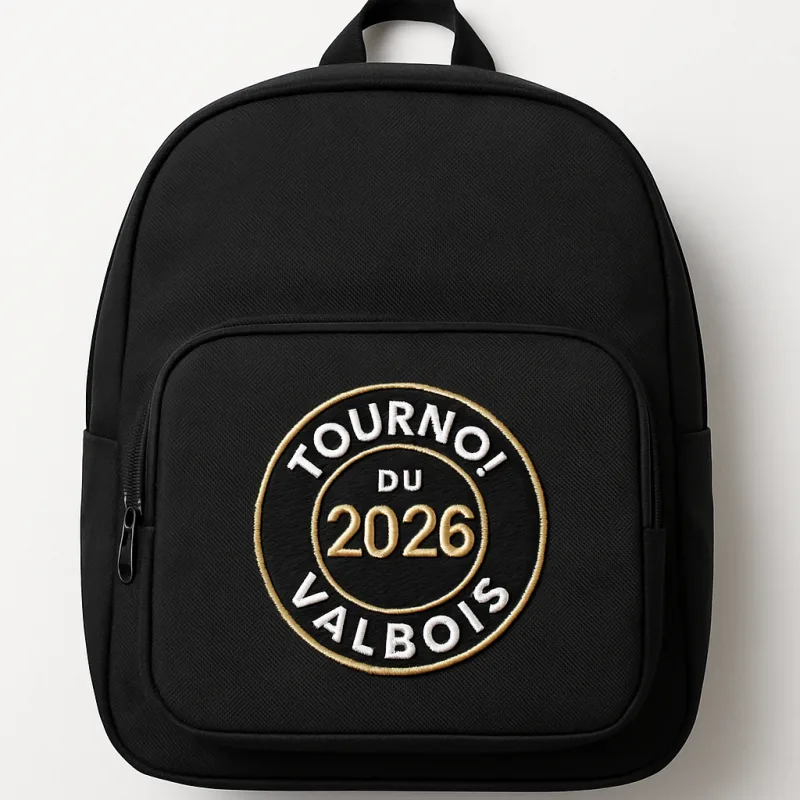 Sac à dos brodé badge tournoi or