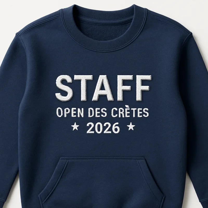 Sweat brodé staff open des crêtes