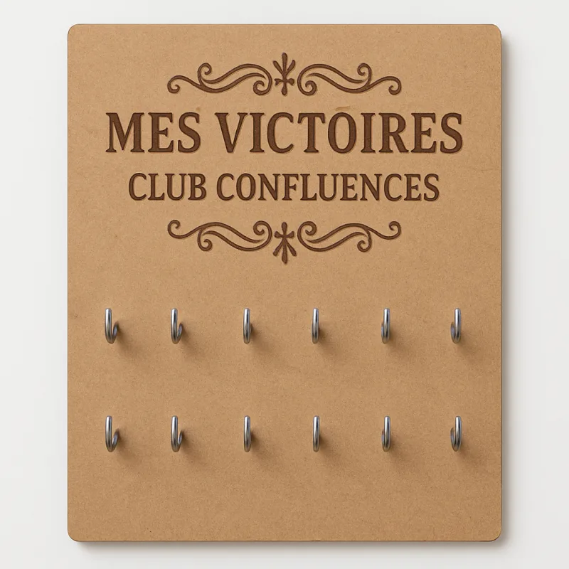 Tableau MDF gravé palmarès médailles