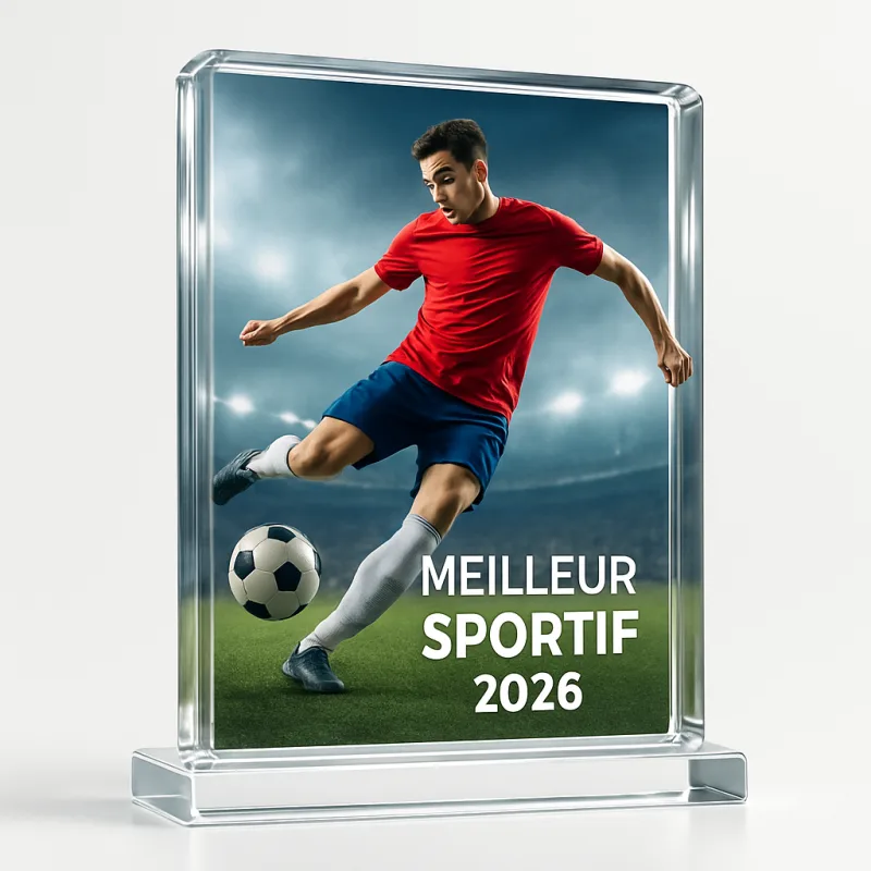 Trophée acrylique UV photo action